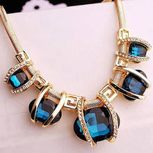 Pingente de cristal feminino, gargantilha corrente dourada com pingente de cristal, colar de beleza, pingente de quartzo 2024 - compre barato