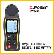 Sndway-mini medidor de luz digital luxuoso lux/fc meterr, equipamento de teste ambiental, portátil 2024 - compre barato