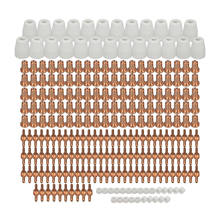 PT-31 LG-40 JG40 Plasma Cutter Cutting Torch Consumables Extended Tips/Nozzles Electrodes Shield Cup Gas Ring KIT,  250pcs 2024 - buy cheap