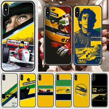 Funda de teléfono de carreras Ayrton Senna, carcasa para iphone 5 5s se 2 6 6s 7 8 12 mini plus X XS XR 11 PRO MAX, parachoques de lujo negro 2024 - compra barato