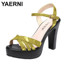 YAERNISpecial-Sandalias de plataforma para mujer, zapatos de tacón de bloque, Punta abierta, tacón alto, gran tamaño, para oficina y fiesta, oferta 2020 2024 - compra barato