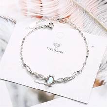 Fashion Link Chain Moonstone Deer Elk Charm Bracelet &Bangle For Women Girls Christmas Jewelry  SL102 2024 - buy cheap