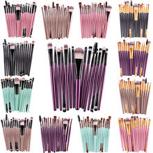 15Pcs Eye Shadow Foundation Makeup Brushes Set Powder Eyeliner Eyelash Lip Make Up Brush Cosmetic Beauty Tool Kit Hot Sale 2024 - buy cheap