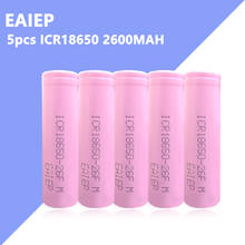 5 PCS Original EAIEP 18650 battery low-self discharge ICR18650 2600mAh li-ion rechargeable battery for flashlight&Shaver 2024 - buy cheap