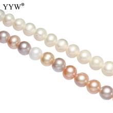 Perlas naturales de agua dulce para hacer joyas, perlas sueltas de patata blanca de 10-11mm, 100%, DIY, fabricación de joyas 2024 - compra barato