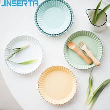 JINSERTA Enamel Storage Tray Plate Dish Tableware Dessert Fruit Cake Bread Snack Plate Home Restaurant Decor Serving Tray 2024 - buy cheap