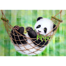 5D Diamond Painting Panda Green Bamboo Round Full Drill Cartoon Children DIY Mosaic Embroidery Cross Stitch Rhinestone Decor 2024 - buy cheap