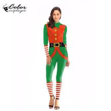 Color Cosplayer Ladies Christmas Jumpsuit Women Casual Style Female Clothes Street Wear For Women Casual New Year Catsuit 2024 - buy cheap