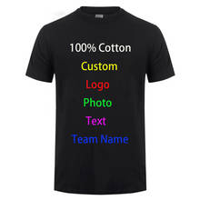 2020 COYOUNG Store 100% Cotton T Shirt Men Customized Text Diy Logo Your Own Design Photo T-shirt 2024 - buy cheap