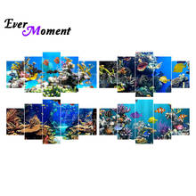 Ever Moment Diamond Painting Full Square Resin Drill Gift Mosaic 5D Multi-picture Deep Sea Fish Diamond Display Kits 1M023 2024 - buy cheap