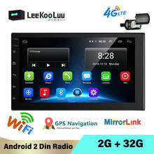 LeeKooLuu-Radio con GPS para coche, reproductor multimedia con Android, 2 Din, 2G + 32G, 7 pulgadas, WIFI, Bluetooth, 4G, LTE, SIM, MP5 2024 - compra barato
