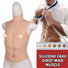 Fake Chest Man Muscle Belly Macho Silicone Artificial Simulation Muscles Costume Halloween Party Cosplay Crossdress 2024 - buy cheap