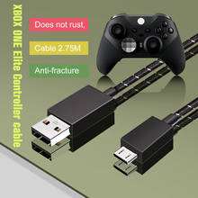 2,7 м 9 футов длинный Элитный контроллер Плетеный Оригинальный Micro USB зарядный кабель для Microsoft Xbox One контроллер зарядный шнур 2024 - купить недорого