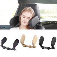 Car Headrest Adjustable Safe Car Seat Pillow for Head and Neck Support Travel Sleeping Cushion for Kids Adults Beige black 2024 - buy cheap