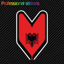 Albanian Driver Badge Sticker Die Cut Decal Wakaba Leaf Soshinoya Albania ALB AL Stickers for Motos, Cars, Laptops, Phone 2024 - buy cheap