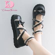 DoraTasia New Fashion Girls Mary Janes Flats Spring Platform Bowknot Buckle Flats Women Cosplay Lolita Sweet Cute Shoes Woman 2024 - buy cheap