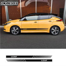 2pcs Car Stickers For Nissan Leaf Sport Stripes Auto Door Side Skirt Vinyl Decals Racing Lattices Graphics Accessories 2024 - buy cheap