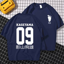 Kageyama tobio haikyuu, camiseta de desenho animado masculina, hip hop, casual, camiseta harajuku, moda 2021, verão, anime japonês 2024 - compre barato
