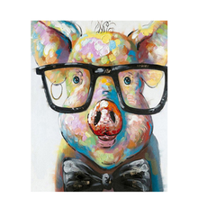 Pintura a óleo de porco por números, pintura acrílica para adultos, faça você mesmo, kits de artesanato em tela com moldura, colorir por números, decoração de casa, arte de parede 2024 - compre barato