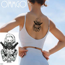 Lady Killer Girl Gun Temporary Tattoo Haman Skeletom For Men Women Body Art Back Leg Neck Fake Tatoos Waterproof Tattoo Sticker 2024 - купить недорого