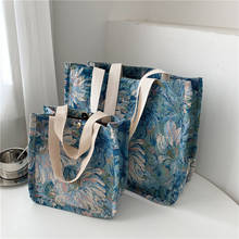 Women's Bag Fashion Handbag Daisy Oil Painting  Canvas Shoulder Shopping Bag Casual Ladies Large Capacity Tote Handbags 2024 - buy cheap