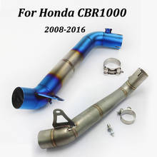 Silenciador de escape para motocicleta tubo de conexión medio de acero inoxidable tubo de escape para motocicleta Honda CBR1000 2008-2016 2024 - compra barato