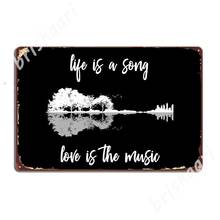 Life Is A Song Nature Guitar Forest Music Lyrics Metal Signs Cinema Kitchen Club Bar Designing Plates Tin sign Posters 2024 - buy cheap