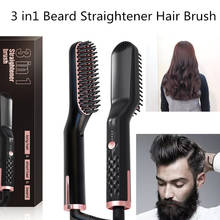 Magic 3 in1 Beard Straightener Hair Brush Quick Heater Ionic Electric Straightener Curls Comb Multifunctional Hair Styling Tool 2024 - buy cheap