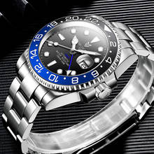 LIGE Sapphire Glass Ceramic GMT Mechanical Watches Men 100m Waterproof Sport Watch Classic Fashion Luxury Automatic Men Watch 2024 - buy cheap