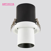 Luminária embutida rotativa de alumínio, 12w/18w/24w, led novo, iluminação para interiores, lâmpada de teto com chip cob
