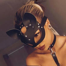 Máscara feminina de gato sexy para cosplay, máscaras ajustáveis especiais para orelhas de gato, festa de dia das bruxas, carnaval, adulto, cosplay 2024 - compre barato