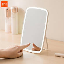 Умное зеркало для макияжа xiaomi Mijia, оригинальное, портативное, настольная светодиодная лампа, портативное складное зеркало для стола 2024 - купить недорого