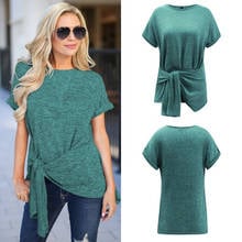 Summer tops women fashion irregular solid color short sleeves women shirt pullovers women o neck loose casual t shirt s-2xl 2024 - buy cheap