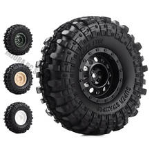 4Pcs/Set 1.9inch Rock Terrain Truck Tires&1.9" Plastic Wheel Rim for 1:10 RC Crawler Axial SCX10 90046 AXI03007 Tamiya CC01 D90 2024 - buy cheap