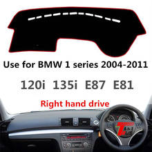 Коврик Taijs для приборной панели автомобиля с правым рулем, 3 цвета, из полиэстера, для BMW 1 серии 2004-2011 120i 135i E87 E81 anti sun 2024 - купить недорого