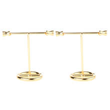 2Pcs Delicate Golden Metal Earring Display Stand Jewelry Rack Holder Shelf 2024 - buy cheap