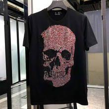 DUYOU Men Tshirt Skull Printed Crewneck Cotton Tee Shirt Homme Short Sleeve Fashion Tops For Men Camiseta Masculina fzw8660 2024 - buy cheap