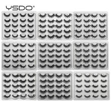 YSDO 10 pairs faux mink lashes natural 3d mink eyelashes makeup fluffy dramatic false eyelash extension tools cilios maquiagem 2024 - buy cheap