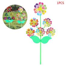 6 Wheel Cartoon Windmill Toys Whirligig Wind Spinner Pinwheel Yard Garden Decoration DIY Handmade Craft 2024 - buy cheap