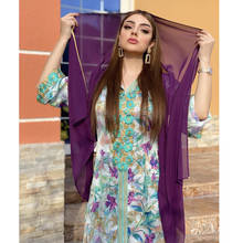 Eid Ramadán-vestido islámico Vintage para mujer, ropa informal con estampado Floral, Abaya, Dubái, Turquía, 2021 2024 - compra barato