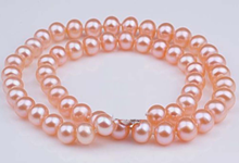 9-10mm natural del Sur mar oro auténtico collar de perlas rosas 18" 2024 - compra barato