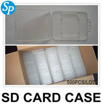 SD memory card cases box enclosure , slim sd card case holder plastic Protector for SD 128GB 500pcs/lot dropshipping 2024 - buy cheap