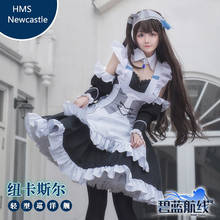 Juego Azur Lane HMS Newcastle, disfraz de sirvienta, conjunto completo de Cosplay, vestido de fiesta de Carnaval y Halloween 2024 - compra barato