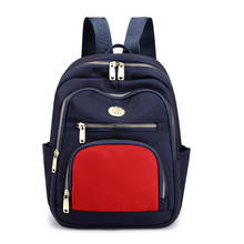 Fashion Women Backpacks Hit Color Patchwork Backpack for Girls School Bag Nylon Travel Bagpack Ladies Rucksack Sac A Dos 2024 - buy cheap