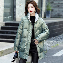 2022 Autumn Winter Cotton Padded Parkas Women Jackets Long Bread Coats Female Casual Warm Jackets Overcoat Girls Outerwear D203 2024 - buy cheap