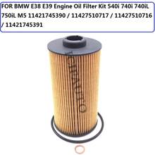 Kit de filtro de óleo para motor bmw e38 e39, 540i, 740i, 740il, 750il, m5 11421745390 / 11427510717 / 11427510716 / 11421745391 2024 - compre barato