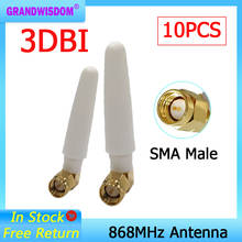 10 шт. GSM 868 МГц 915 МГц антенна 3bdi SMA разъем GSM антенны 868 МГц 915 МГц антенны белый маленький размер антенны для Lorawan 2024 - купить недорого