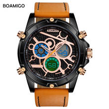 BOAMIGO Brand Sports Fashion watches for Man LED Military Digital analog Quartz Chronograph sport Waterproof watch часы 2024 - buy cheap