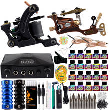 Professional Tattoo Kit 2 Rotary Tattoo Machine Tattoo Ink 20pc Power Supply Tattoo Needles Permanent Art Tattoo Supplies 2024 - buy cheap