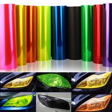 New 30*60cm Gloss Light wrap Headlight Film Sheet 11 Colors Car Headlight Taillight Fog Vinyl Sticker Wrap Car Styling Stickers 2024 - buy cheap